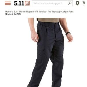 5.11 tactical Men's Regular Fit Taclite Pro Ripstop Cargo Pant 38x30 dark navy
